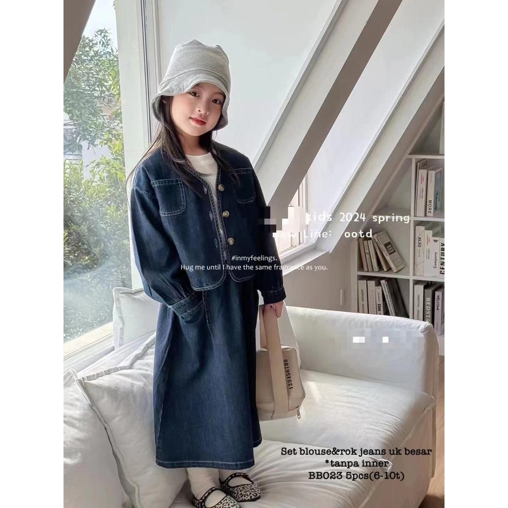 BB023 Set Blouse & Rok Jeans