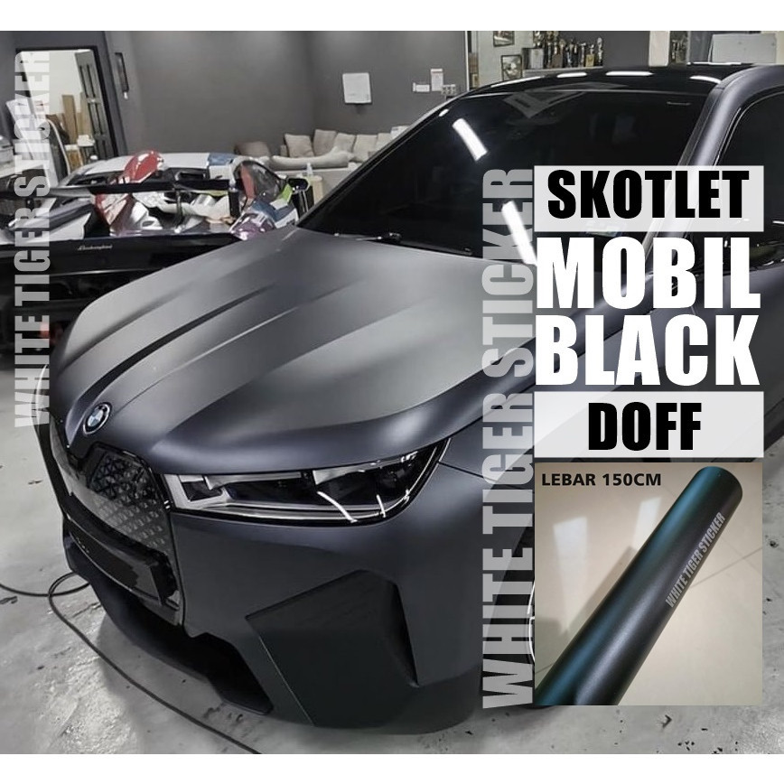 SKOTLET STIKER MOBIL HITAM DOF LEBAR 150CM PREMIUM SCOTLITE BLACK MATTE LEBAR 150CM SCOTLAIT MOBIL S
