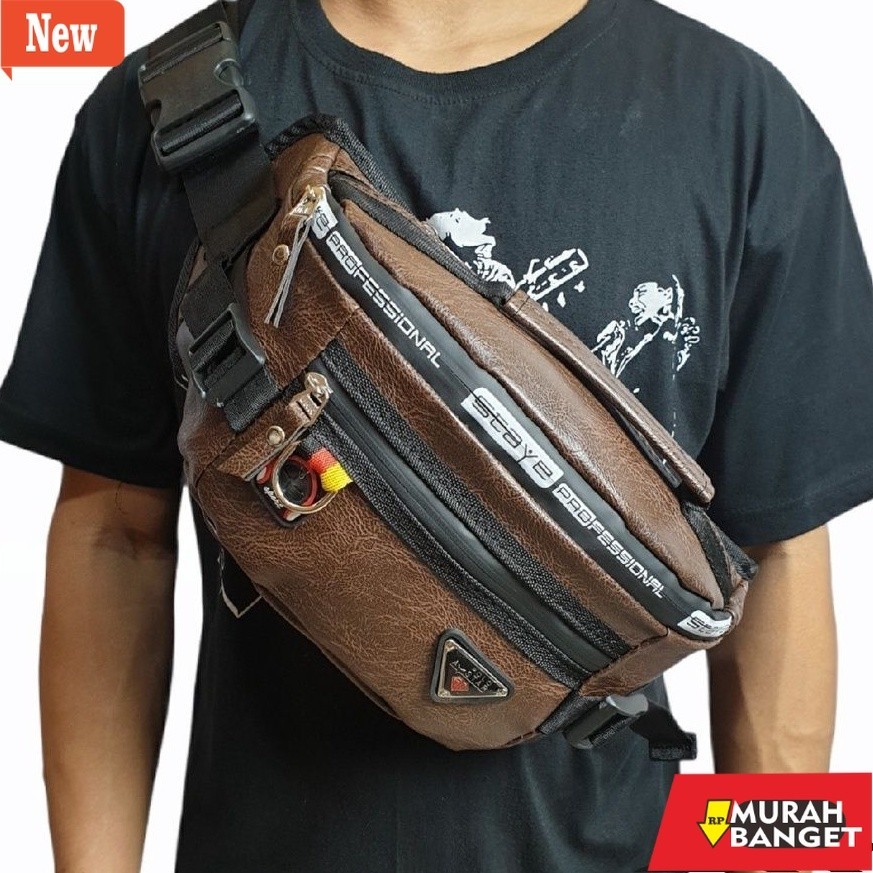Tas selempang pria viral- TAS SELEMPANG PRIA WAISTBAG ORIGINAL POLO AMSTAR
