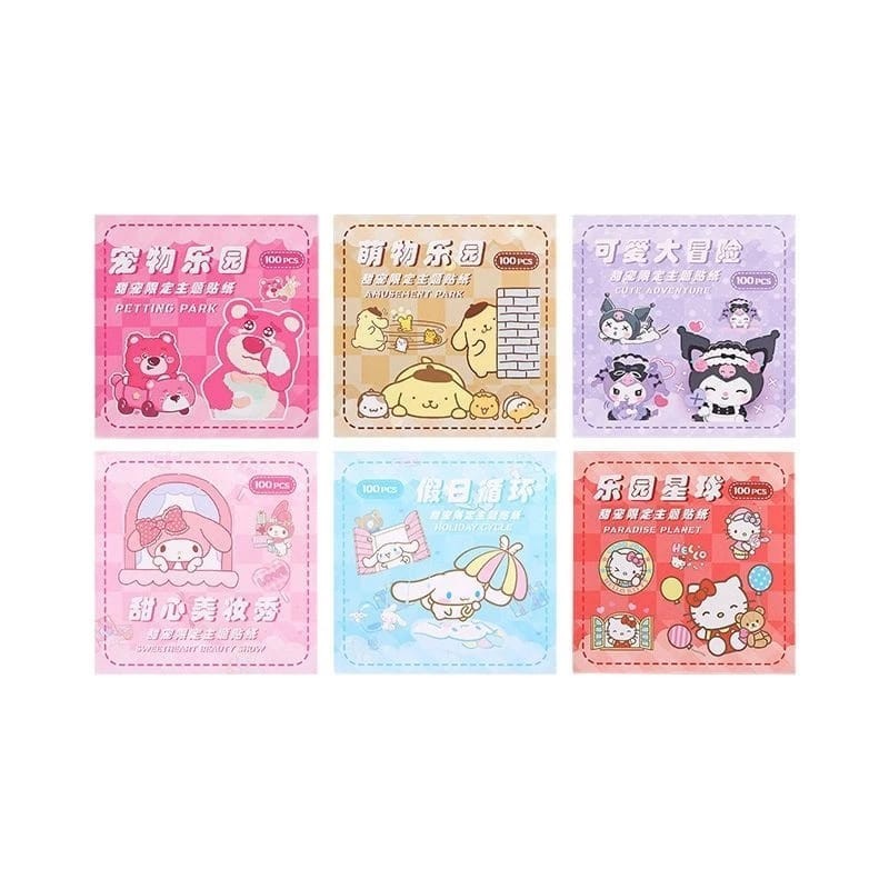 

J2 - Stiker Anak Motif Sanrio Tahan Air isi 100 pcs