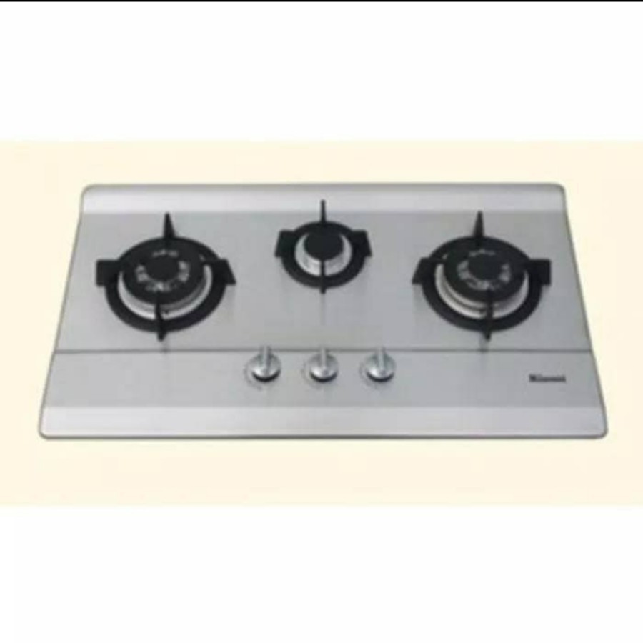 Kompor Gas Tanam Rinnai RB 73 SV S / Kompor rinnai 3 tungku stainless