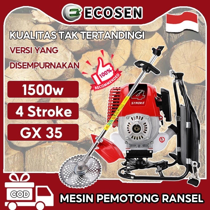 ECOSEN Mesin Potong Rumput Gendong 4 Tak Brush Cutter 4 Stroke Kualitas Terbaik/Mesin Potong Rumput 