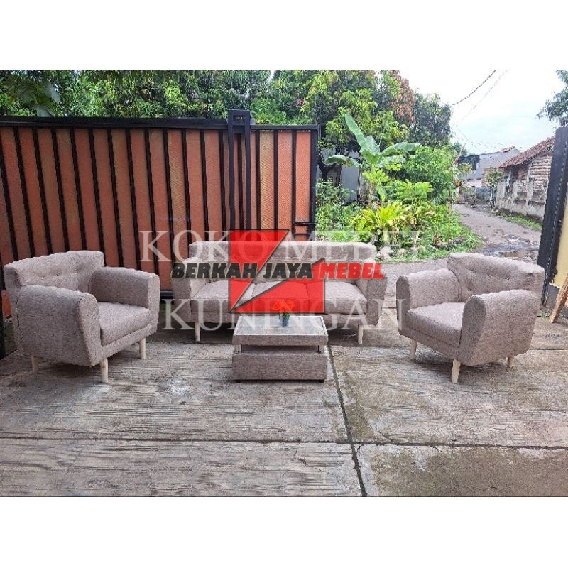 (COD) Sofa Retro Minimalis Set / Sifa Retro 3 Seater / Sofa Retro Ruang Tamu
