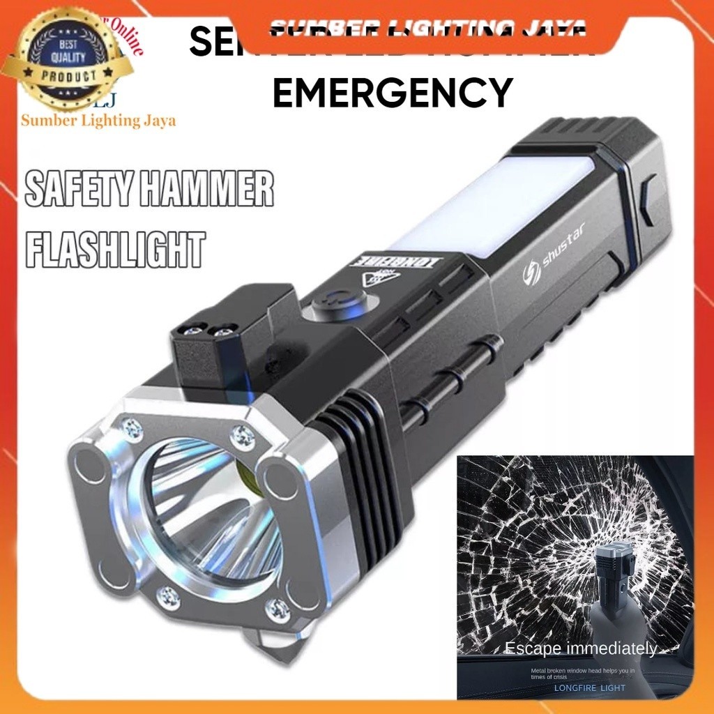 & Senter Led Multifungsi Hummer Emergency Plus 4 Magnet / Senter Cas Usb