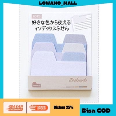

[[LOWANOMALL]] TERLARIS 60 Sheets Sticky Note Memo Pad Paper Annotate Pembatas Buku Stationery DEWGREY COD