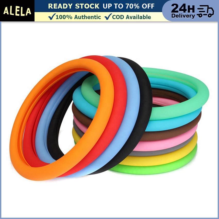 Sarung Stir Mobil Cover Setir Silikon Anti Slip Universal 36 cm