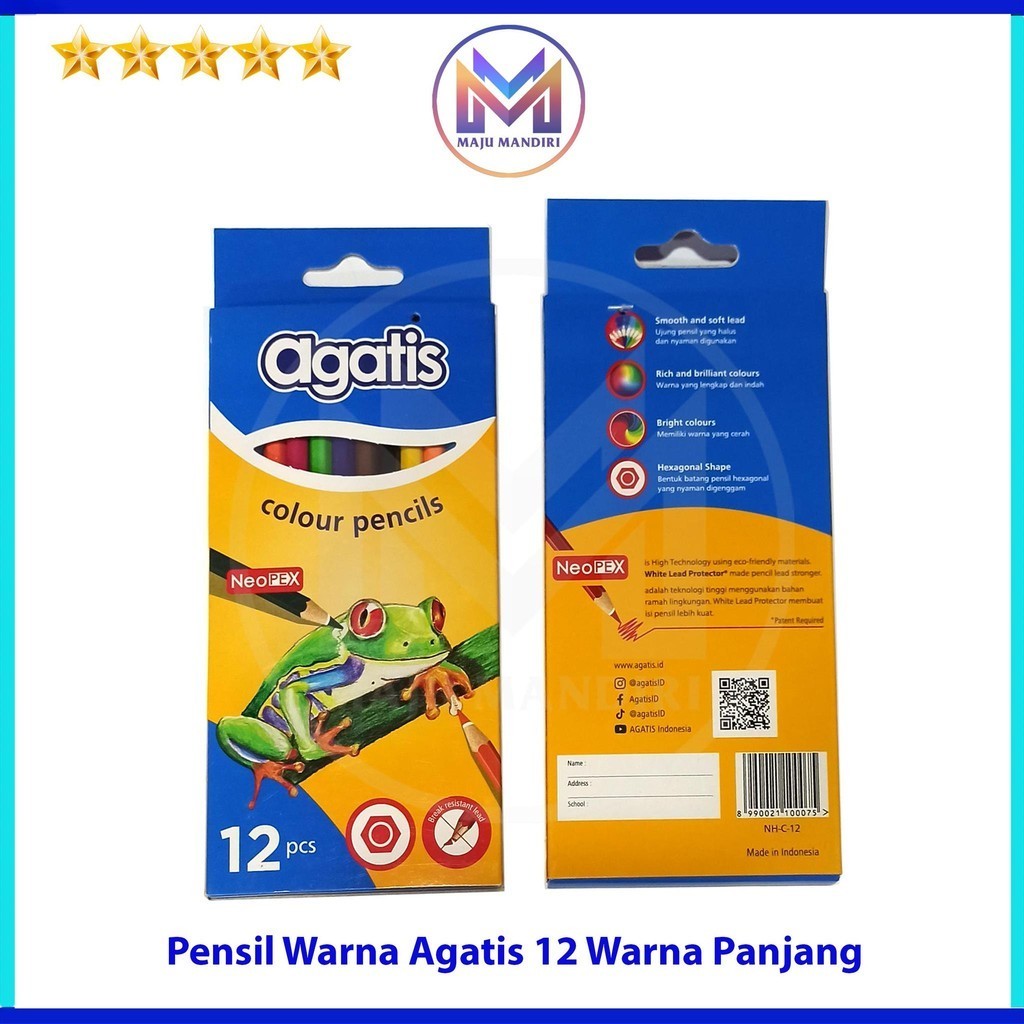 

Pensil Warna Agatis 12 Warna Panjang / Colour Pencil 12 Colours