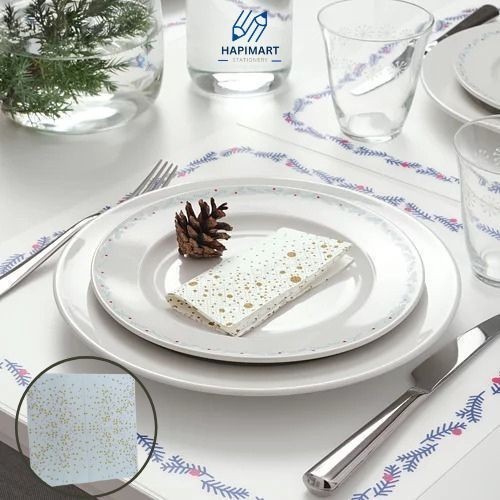 Brozing Idea Series Pink Tissue Tisu Makan Kertas Foil Emas Isi  16 Pcs Tisu Makan / Tisu Cafe / Tis