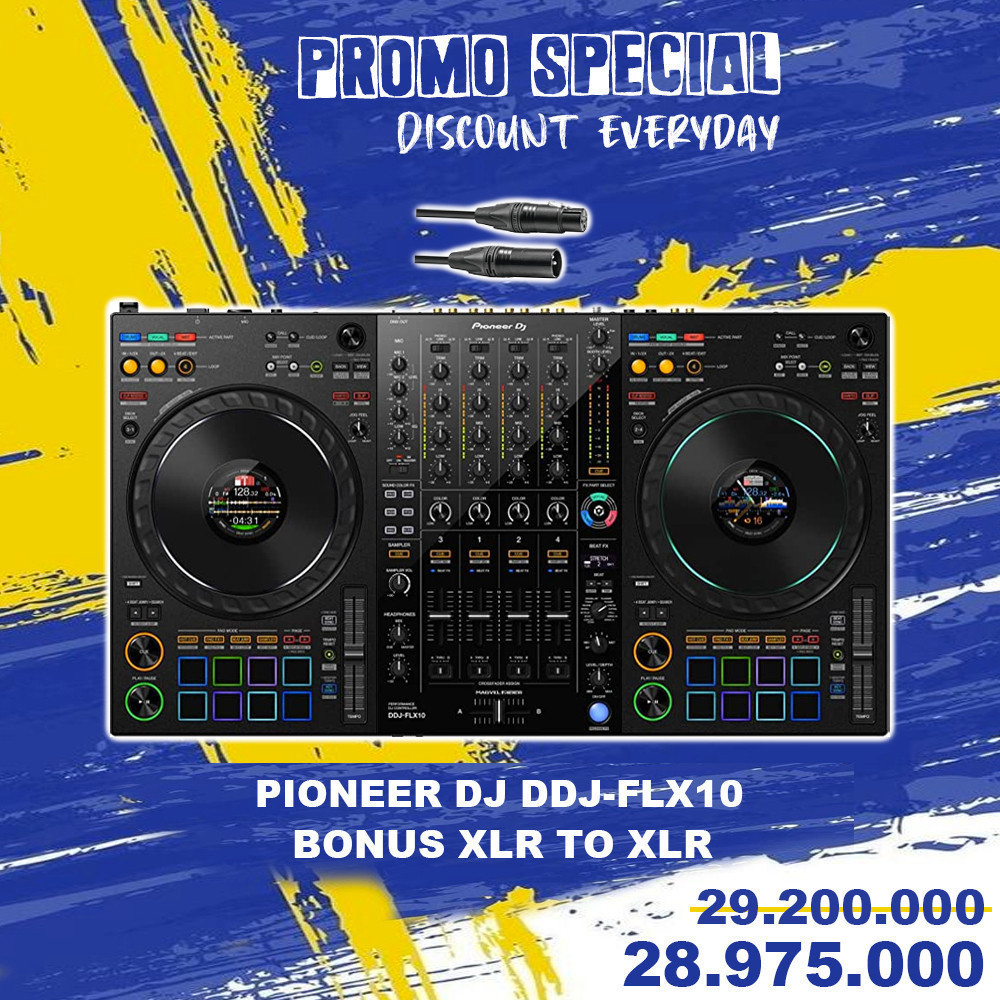 Paket Diskon  DDJ-FLX10 DDJFLX10 DDJ FLX10 4-channel DJ performance controller for multiple DJ appli