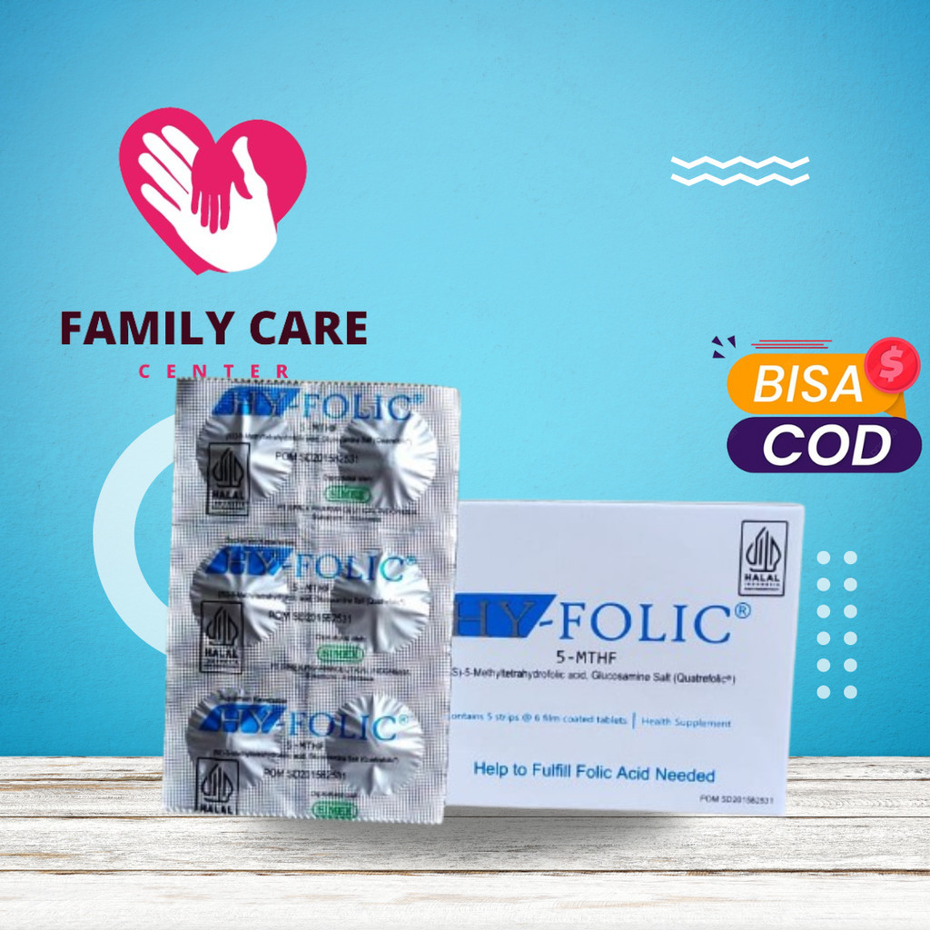Hy-Folic 1 Strip 6 Tablet / HYFolic / Hy Folic / HiFolic / Hi Folic -familycare