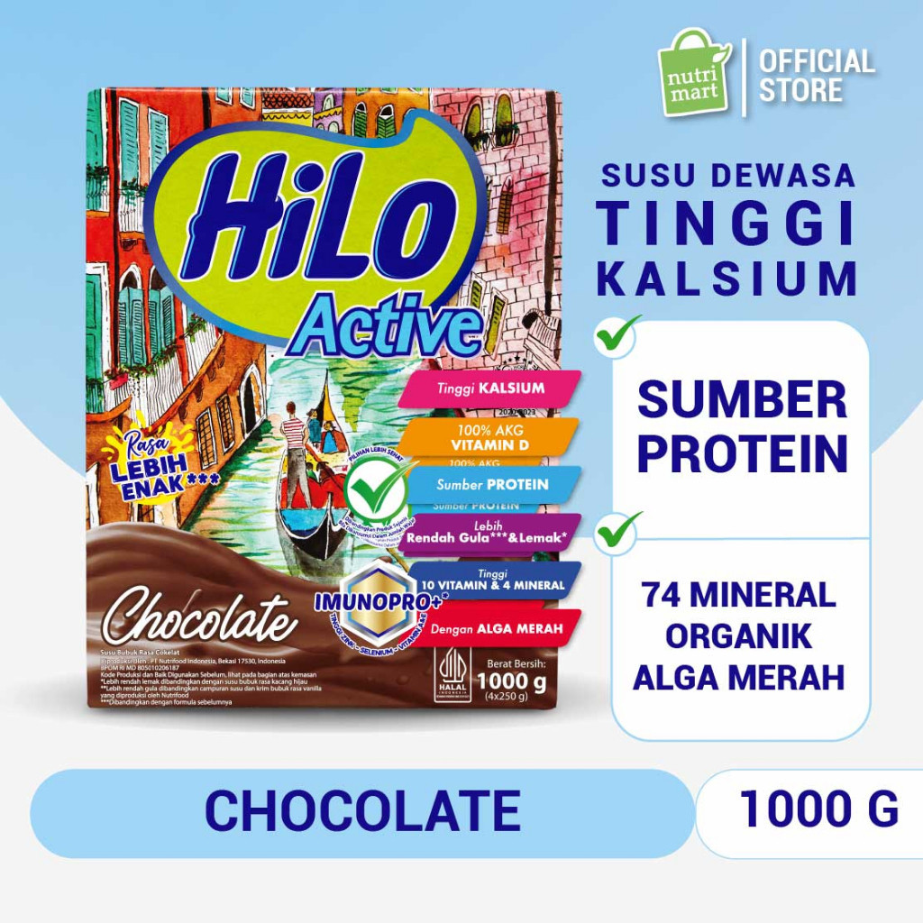 

HiLo Active Chocolate 1000 gram - Susu Tinggi Kalsium