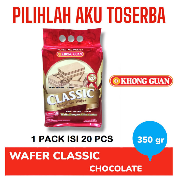 

Khong Guan WAFER CLASSIC Chocolate 350 gr - ( HARGA 1 PACK )