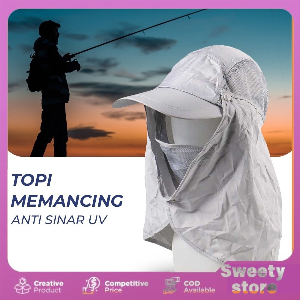 Topi Mancing Jepang Anti Panas UV Fishing Hat /Topi Memancing dan Berkebun Anti Panas