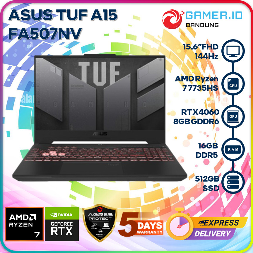 ASUS TUF A15 FA507NV RYZEN 7 7735HS RTX4060 16GB 512GB 15.6" FHD 144HZ