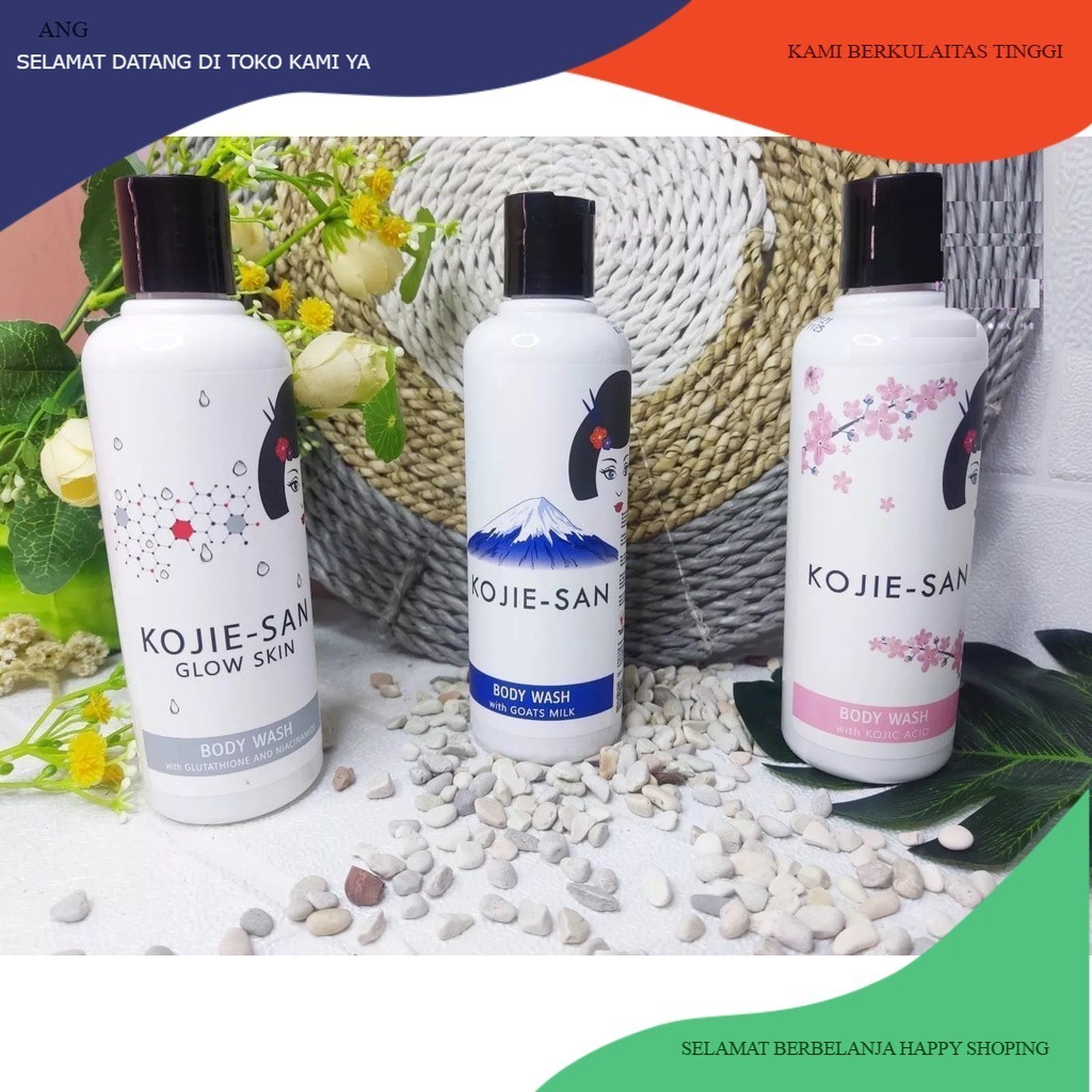 (ANG)Kojie San Body Wash 250ml BPOM - Sabun Mandi Cair Kojie-San