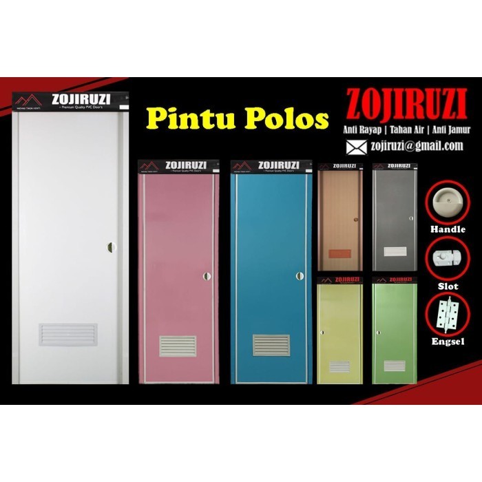 Pintu PVC kamar mandi - Putih