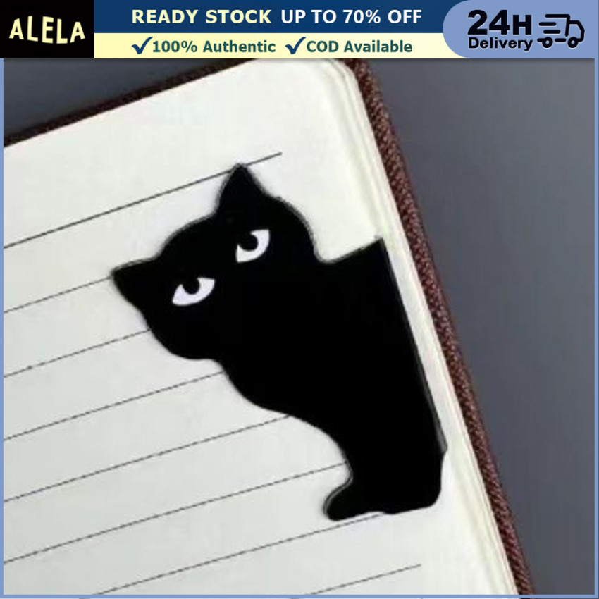 

Set Pembatas Buku Magnet Bookmark Magnetic Black Cat Lucu isi 6 Pcs