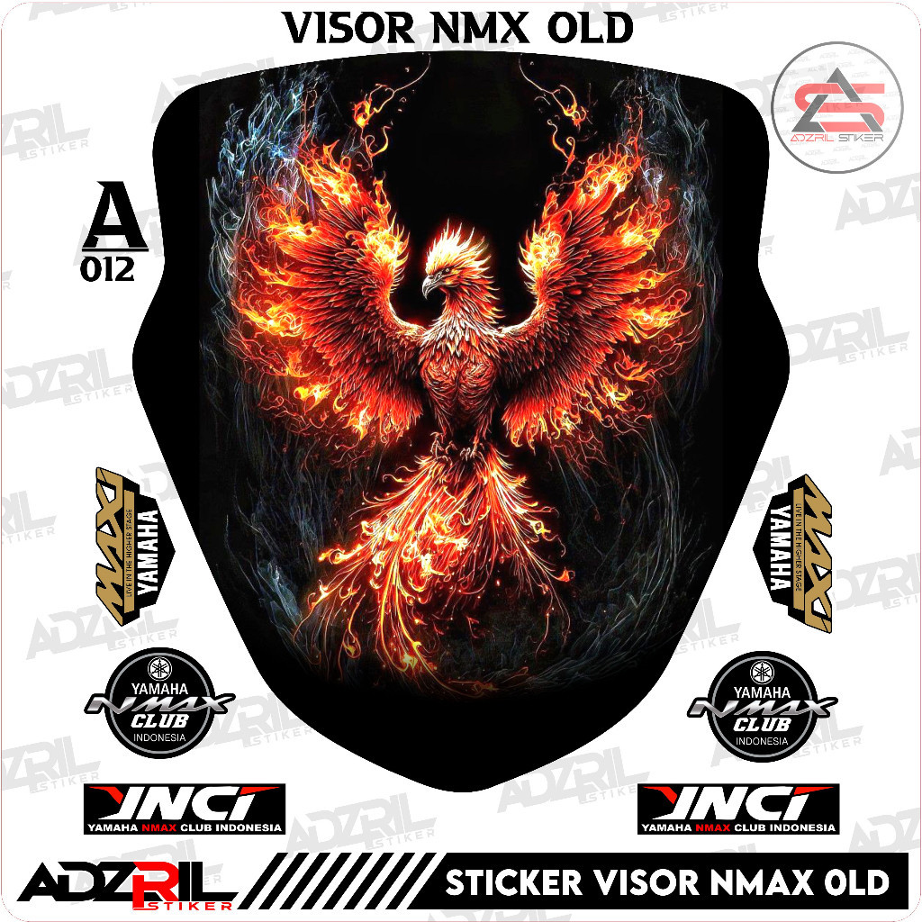 Stiker visor Winshield yamaha  Nmax Old 155  2015-2019 INPINIK (012)/ stiker  Winshield  gambar BURU