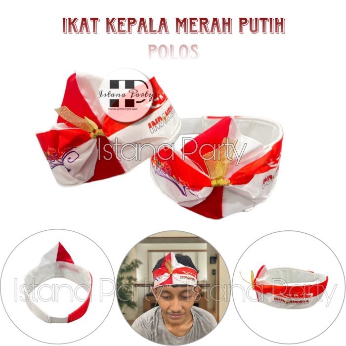 Ikat Kepala Merah Putih / Udeng MP /  Blangkon Merah Putih Polos