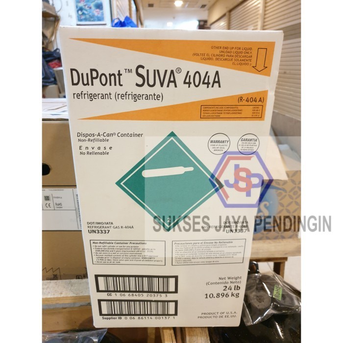 Freon Dupont Suva 404a / Freon R404a Dupont SPAREPART AND TOOL