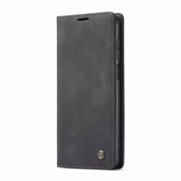 New[Promo] Flip Case Samsung A12 / M12 Original CASEME Leather Wallet Casing - Hitam, Samsung A12