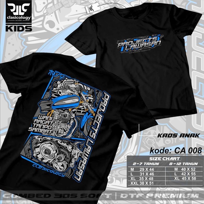 kaos clasik otomotif anak kaos gl anak kaos herex anak CA08