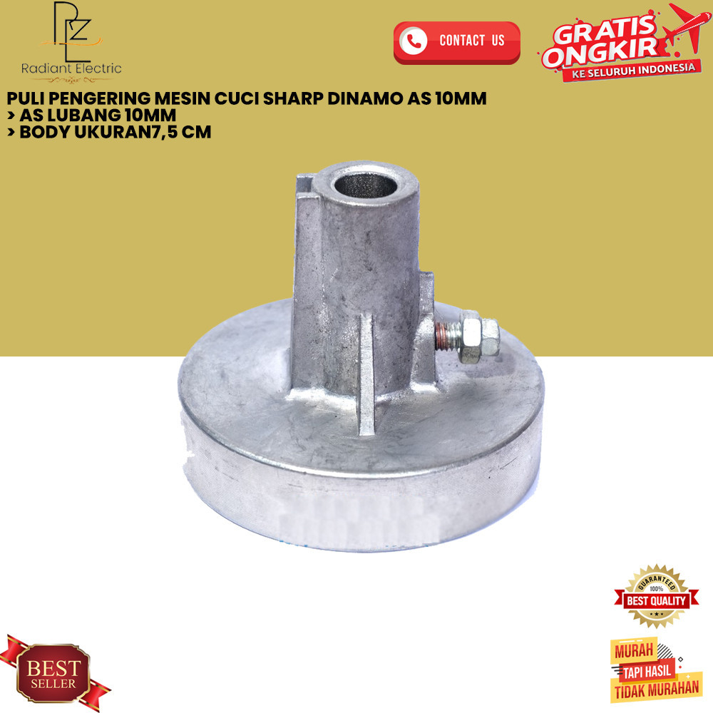 PULI PENGERING MESIN CUCI SHARP DINAMO AS 10MM [RE]