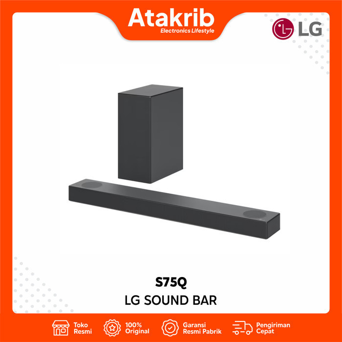 LG SOUND BAR S75Q 3.1.2 ch High Res Audio soundbar with Dolby Atmos