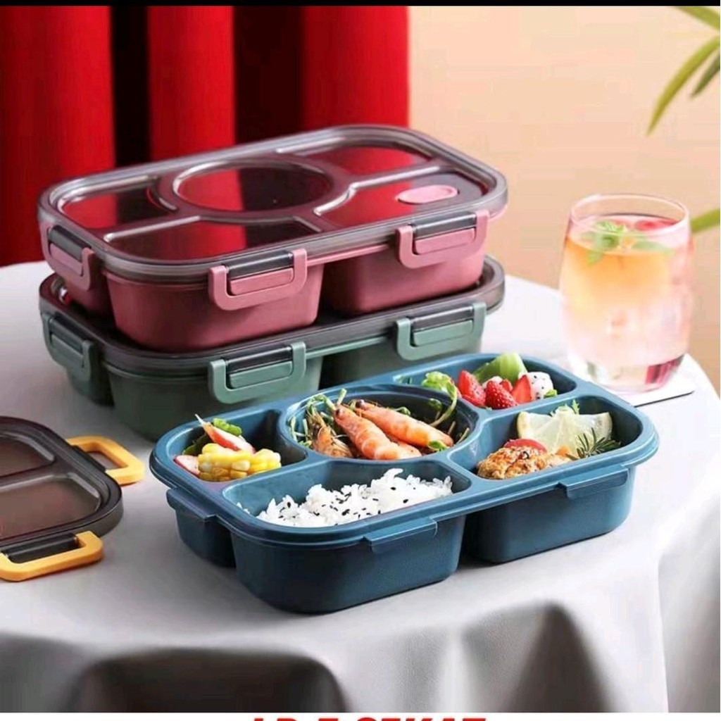 COD Lunch Box 5 Sekat Wadah Makan Serbaguna Plastik Kitchenware