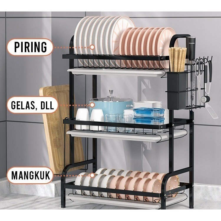 Dish Drainer 3 layer - Rak Piring Watafel