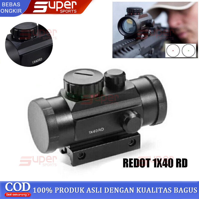 Teleskop Bushnell Red Dot 1X40 / Teleskop Premium RET DOT / Teleskop Dot Murah / REDOT 1X40 RD / Las