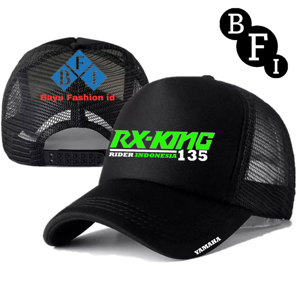 Bayu Fashionn ID Topi Trucker RX-KING - Topi Distro RX-KING Logo - Topi RX-KING Premium - Topi Pria 