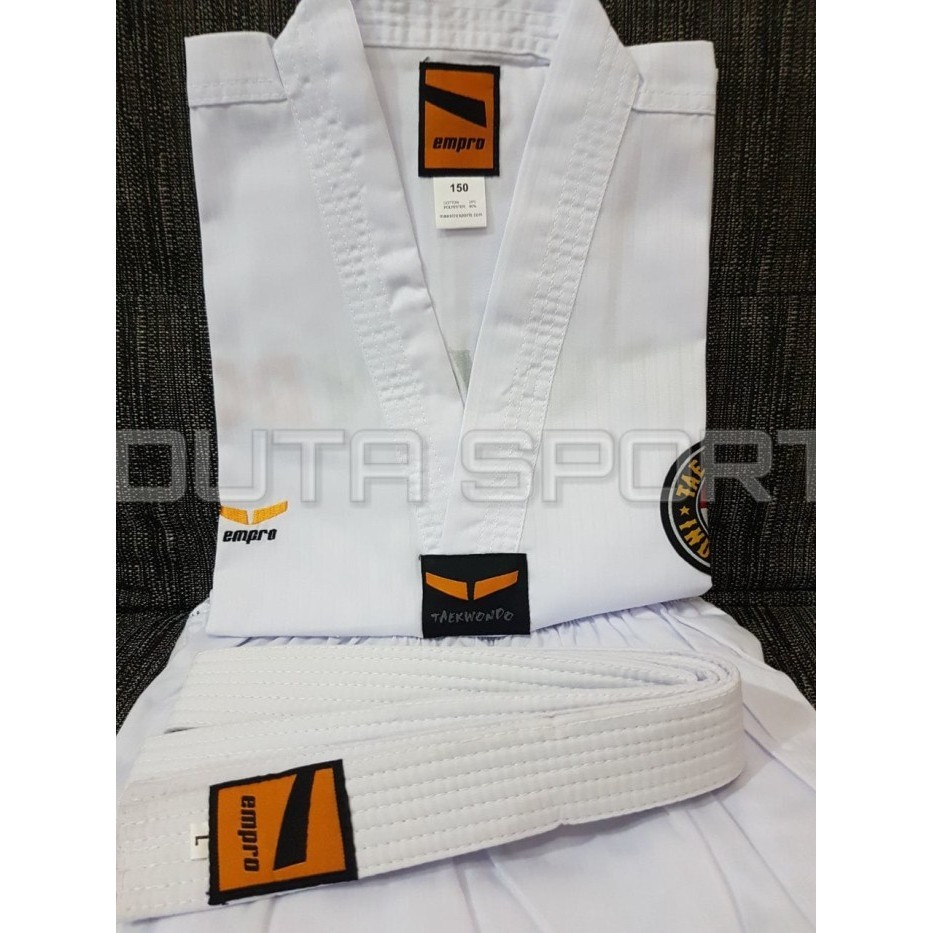 Baju Taekwondo Dobok EMPRO Basic Kerah Putih Original
