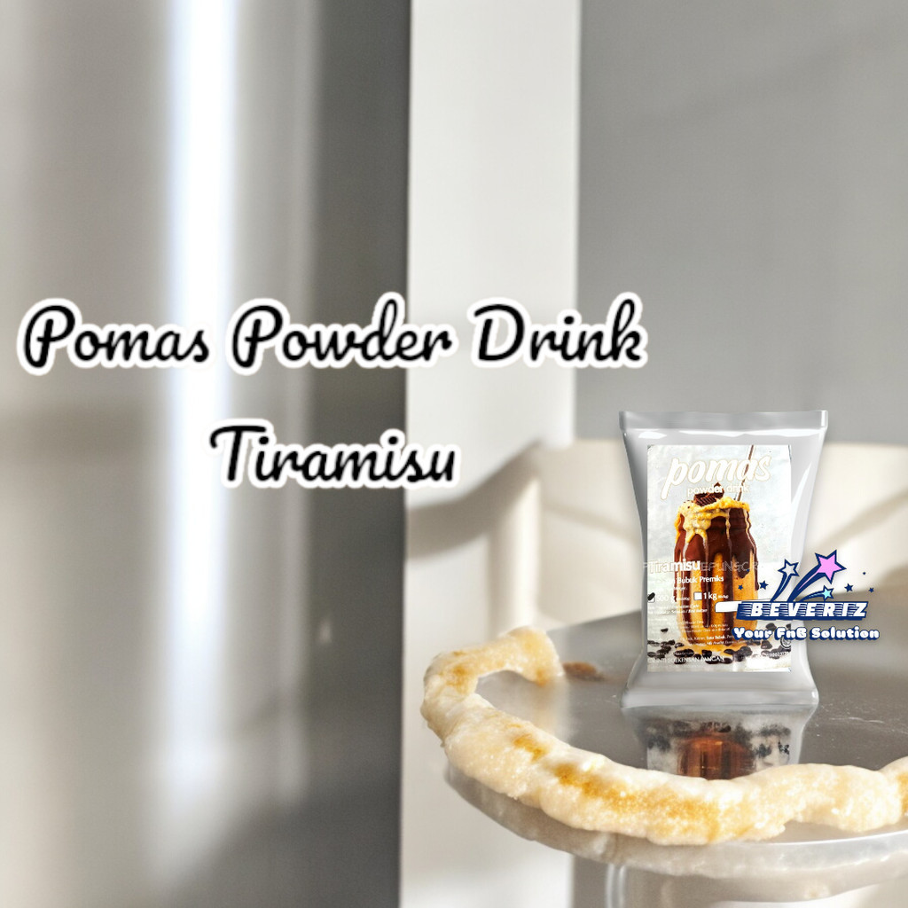 

Pomas Tiramisu Powder Drink | Bubuk Minuman Rasa | Serbuk Boba Bubble Kekinian 500 Gram