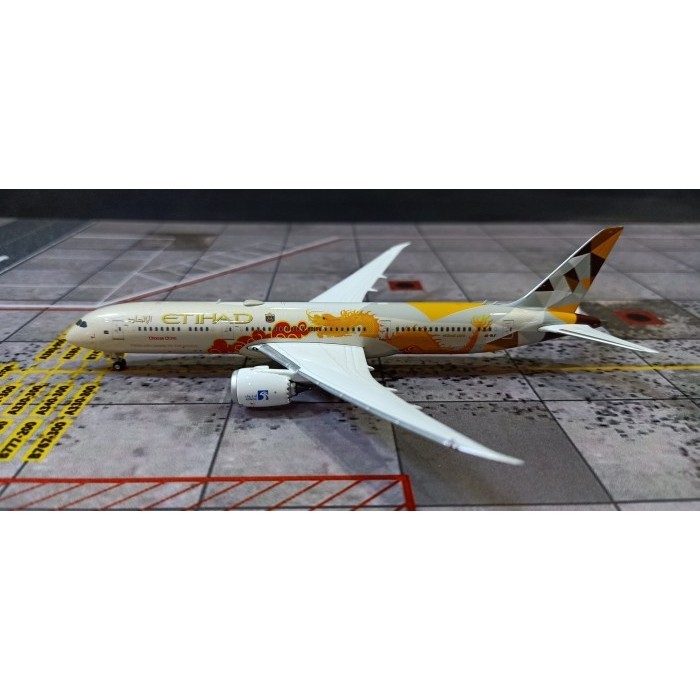 DIECAST PESAWAT TERBANG Etihad Airways B787-9 Choose China A7-BLF Phoenix 1:400 Skala AIRCRAFT DIECA