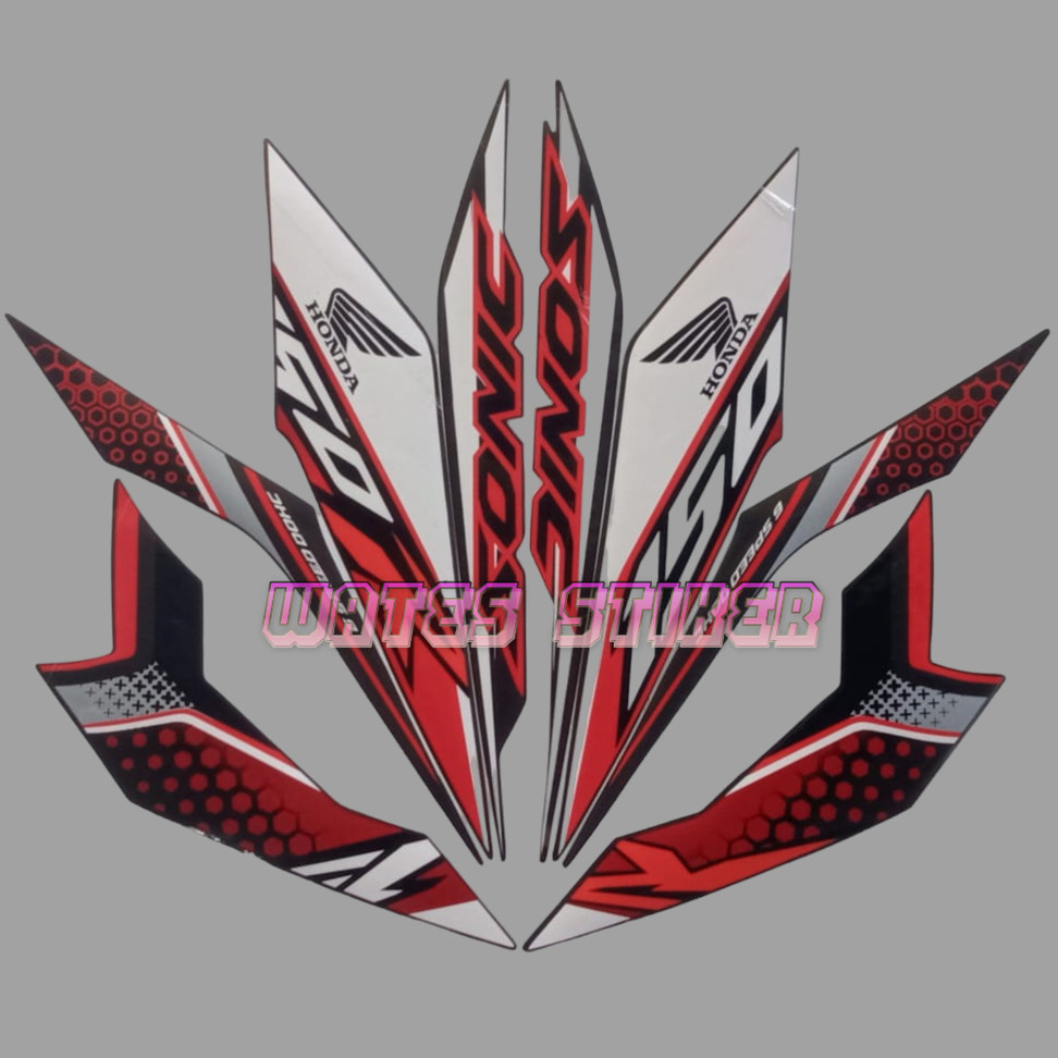 Striping Decal Polet Sticker honda sonic 150 r 2019 hitam list body standar