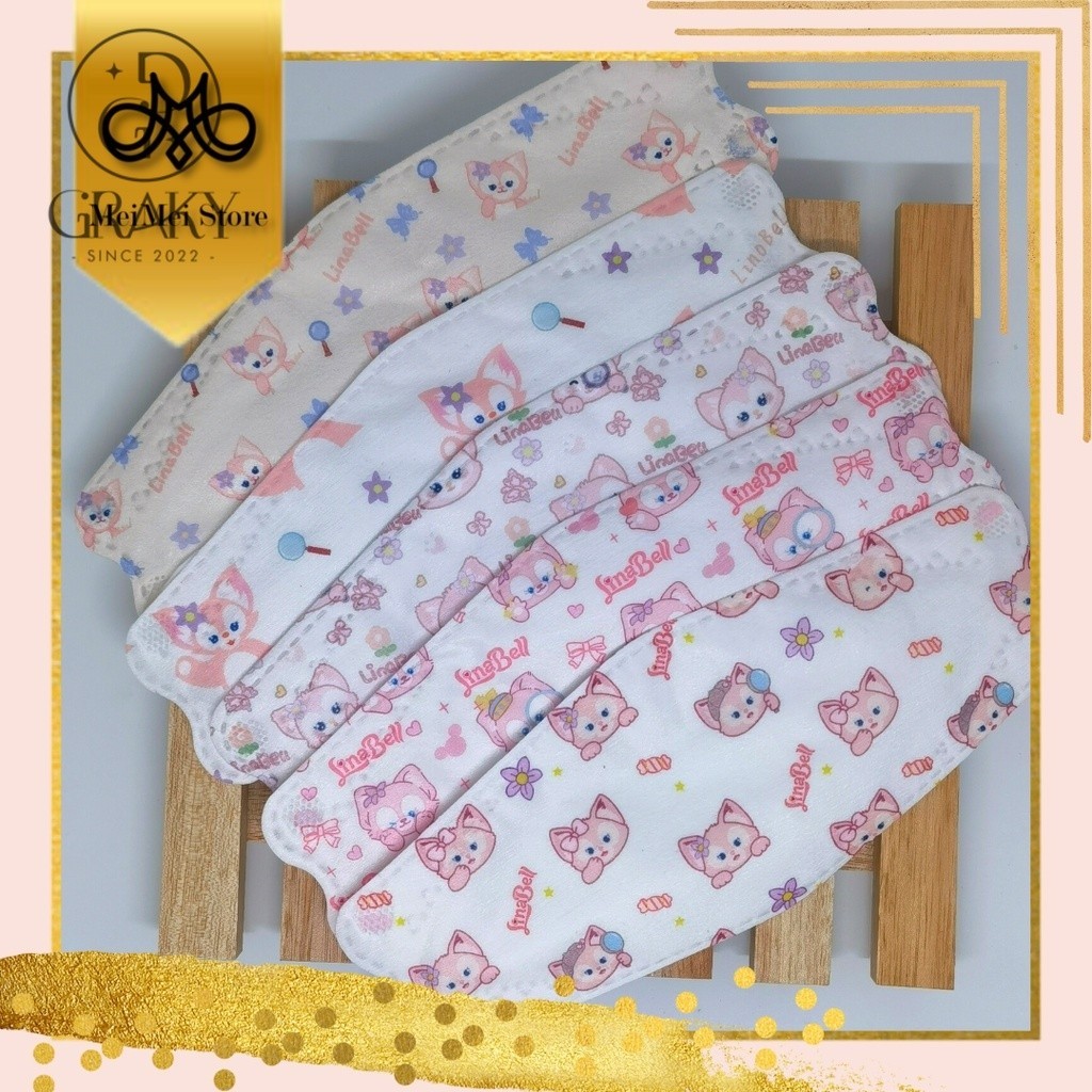 MASKER LUCU KF94 4 Ply MOTIF / MASKER DEWASA / MASKER KARTUN LINABELL / STELLA LOU / ASTRONOUT / MAS