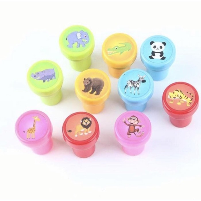 

GFH85~ royew_store Mainan anak, stempel hewan zoo, stamp murah, stamp reward anak