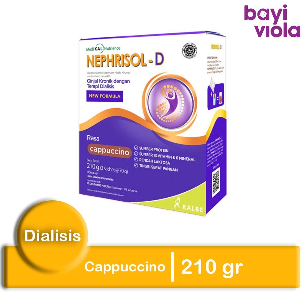 

ED Mei 2025 Nephrisol D Cappuccino 210 gr Susu Ginjal Dialisis Free Bubble+Dus