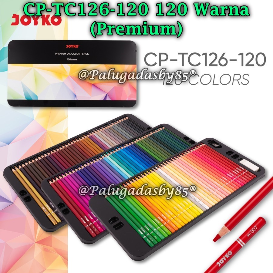 

(1 Set/120) GROSIR Pensil Warna JOYKO CP-TC126-120 Premium / Premium Oil Color Pencil Joyko CP-TC126