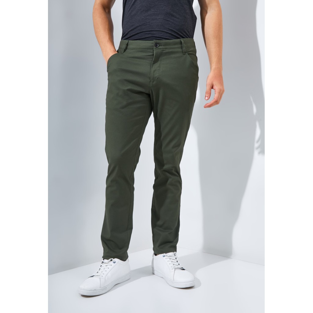 Jack Nicklaus Cougar Celana Panjang Pria Slim Fit Dark Green