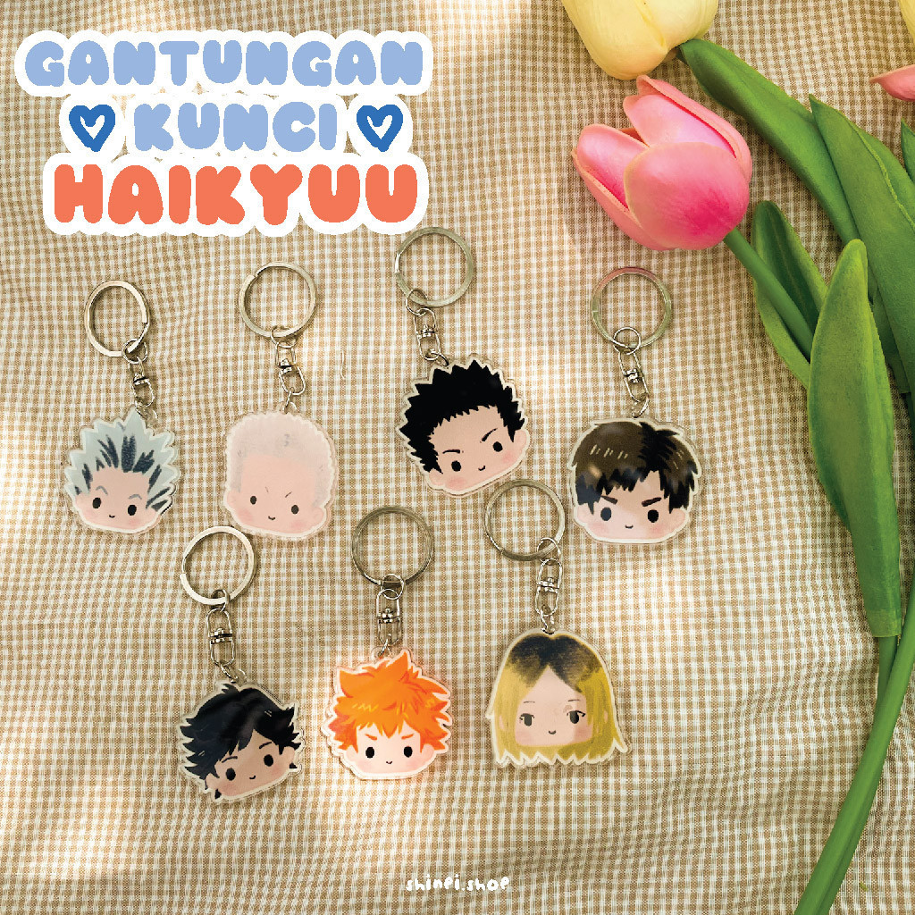 Gantungan Akrilik Haikyuu Anime Wibu Manga Cosplayer Keychain Ganci