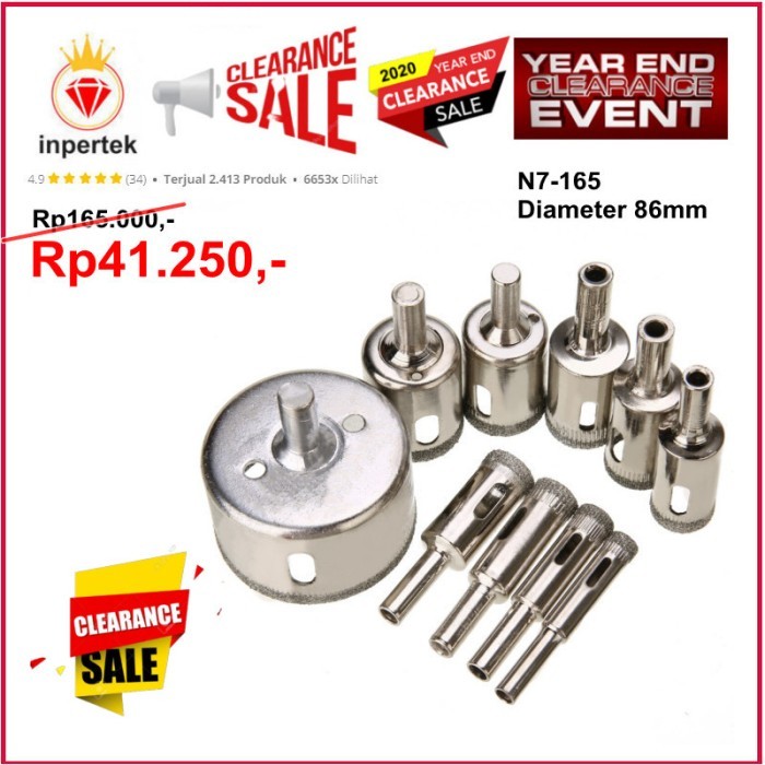 YM27 Mata Bor Kaca 86 Mata Bor Keramik 86 Holesaw Diamond Hole Saw Kaca 86