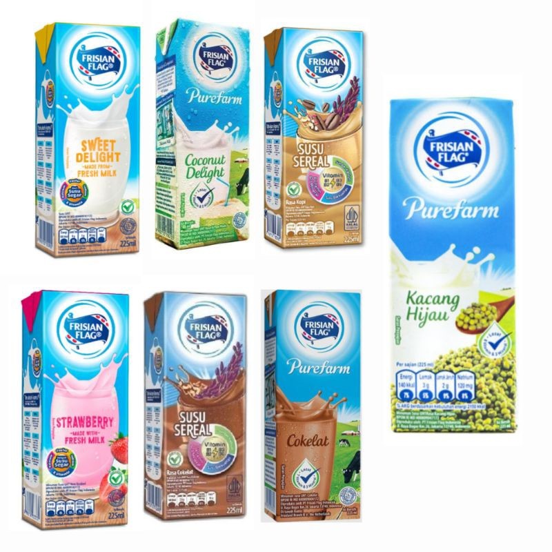 

Frisian flag uht sereal coklat coconut coklat crl coffe fullcream mungbean strwberry sweet delight milky low fat 180ml 225ml