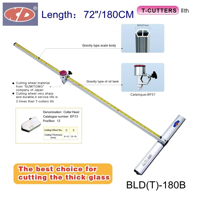 

NEW! KD 72"/180CM Speed T Shaped Oil Filled Glass Cutter Cutting Tool.Cutting glass 6~12 mm.