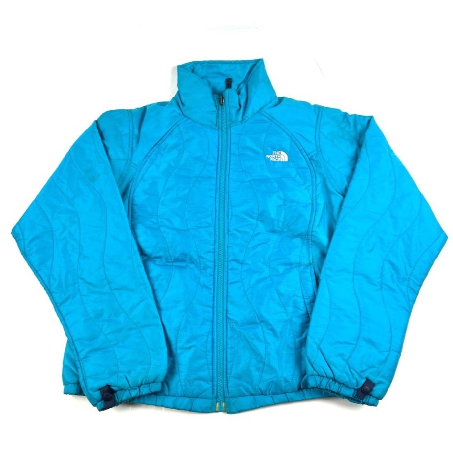 The North Fac*e Puffer Blue Jacket Insulated Ski Jacket Inner Jacket L Windproof Waterproof Hoodie J