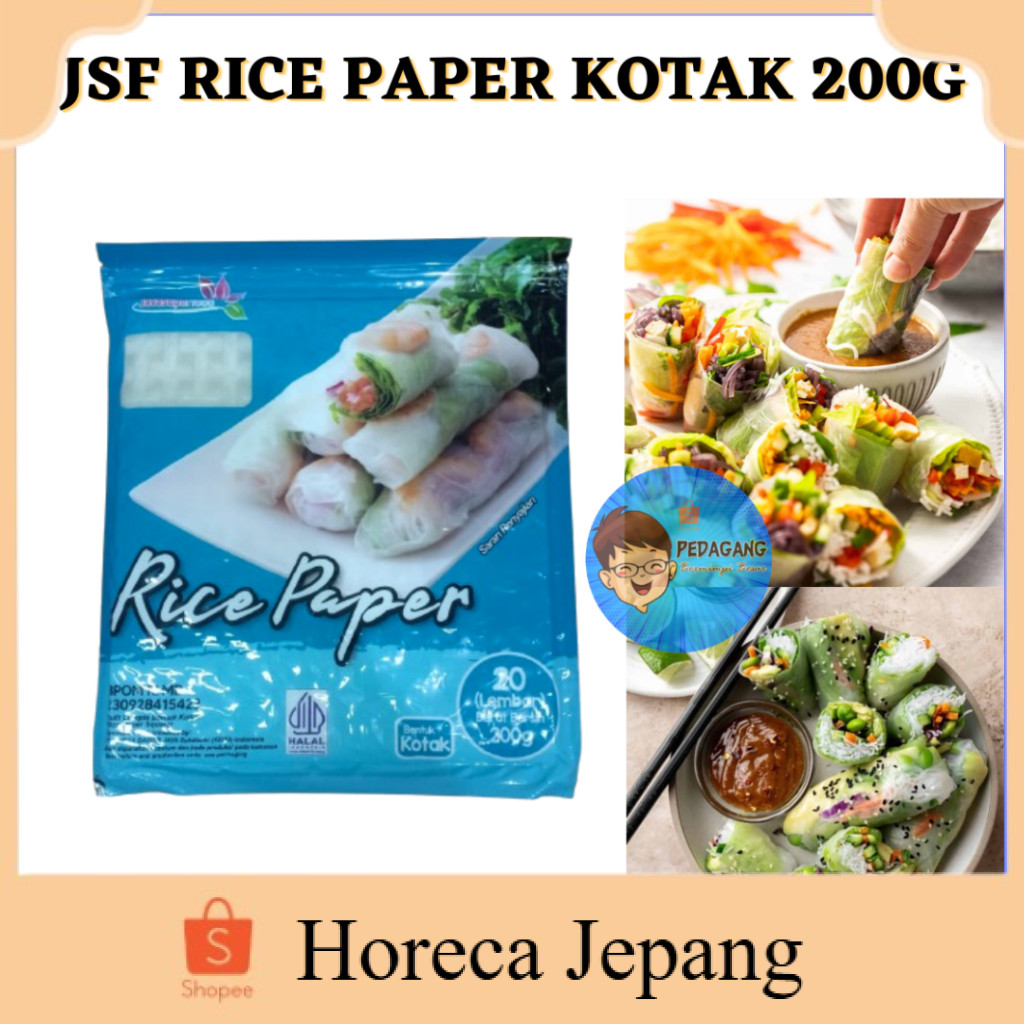 

JSF RICE PAPER KOTAK 200G/ Rice Paper Vietnam Kulit Lumpia 200g/ BANH TRANG KOTAK / JSF RIC PAPER KOTAK