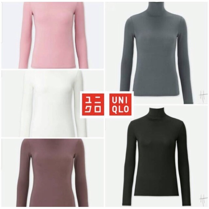 [[Girls Collection]] Uniqlo AIRISM Hana Tajima Manset T-shirt High Neck lengan panjang ORI