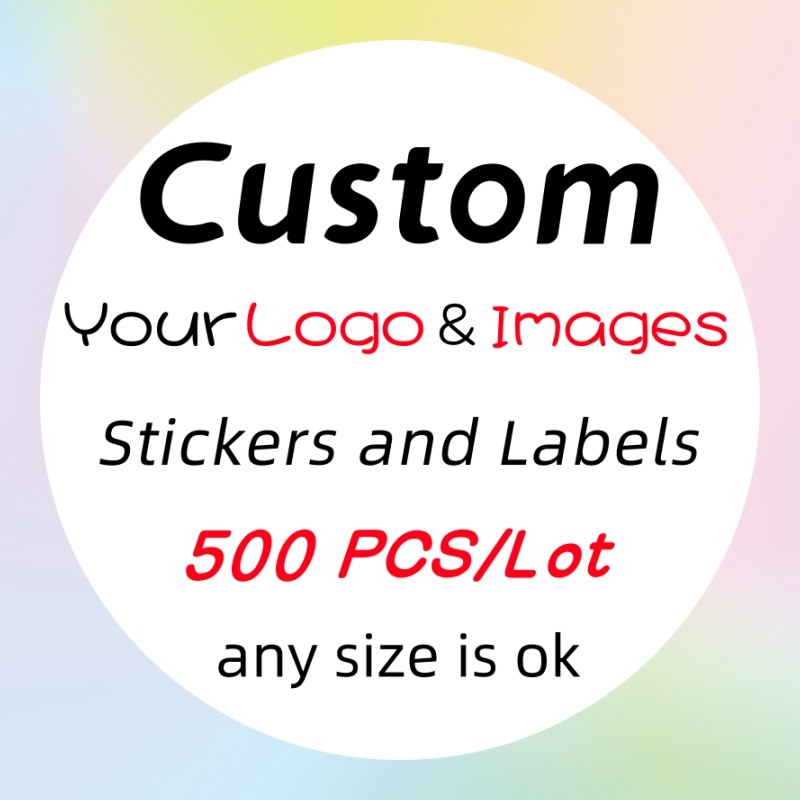 

500PCS Custom Stickers and Customized Logo Wedding Birthday Gift Box Stickers Design Your Own Stickers Personalize Stickers