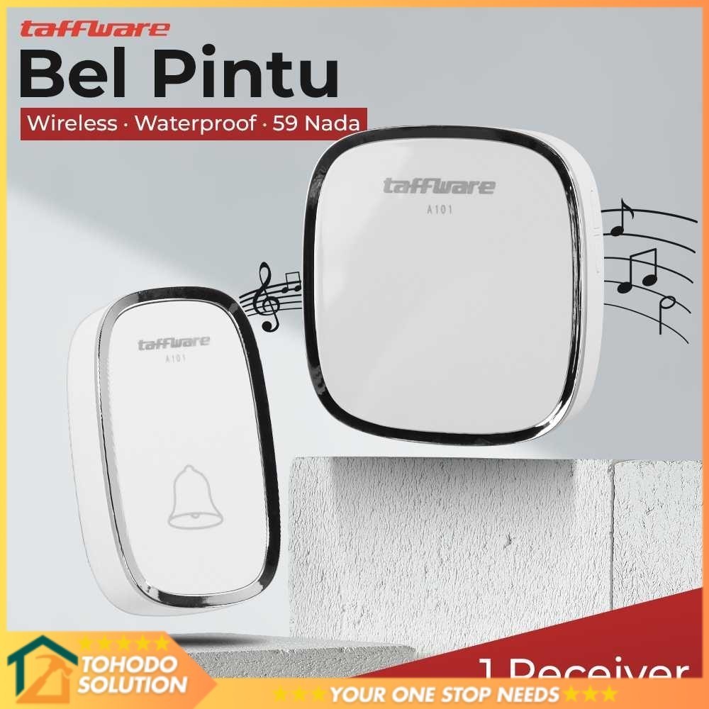 Taffware Bel Pintu Rumah Wireless Doorbells Waterproof 59 Nada - A101